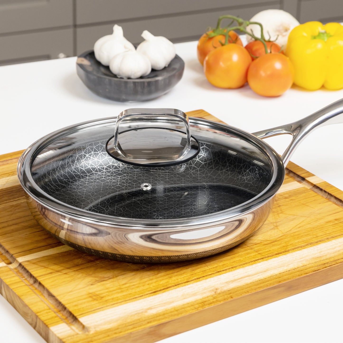 DiamondClad™ 10 Inch Thermowave™ Hybrid Pan and Lid Set