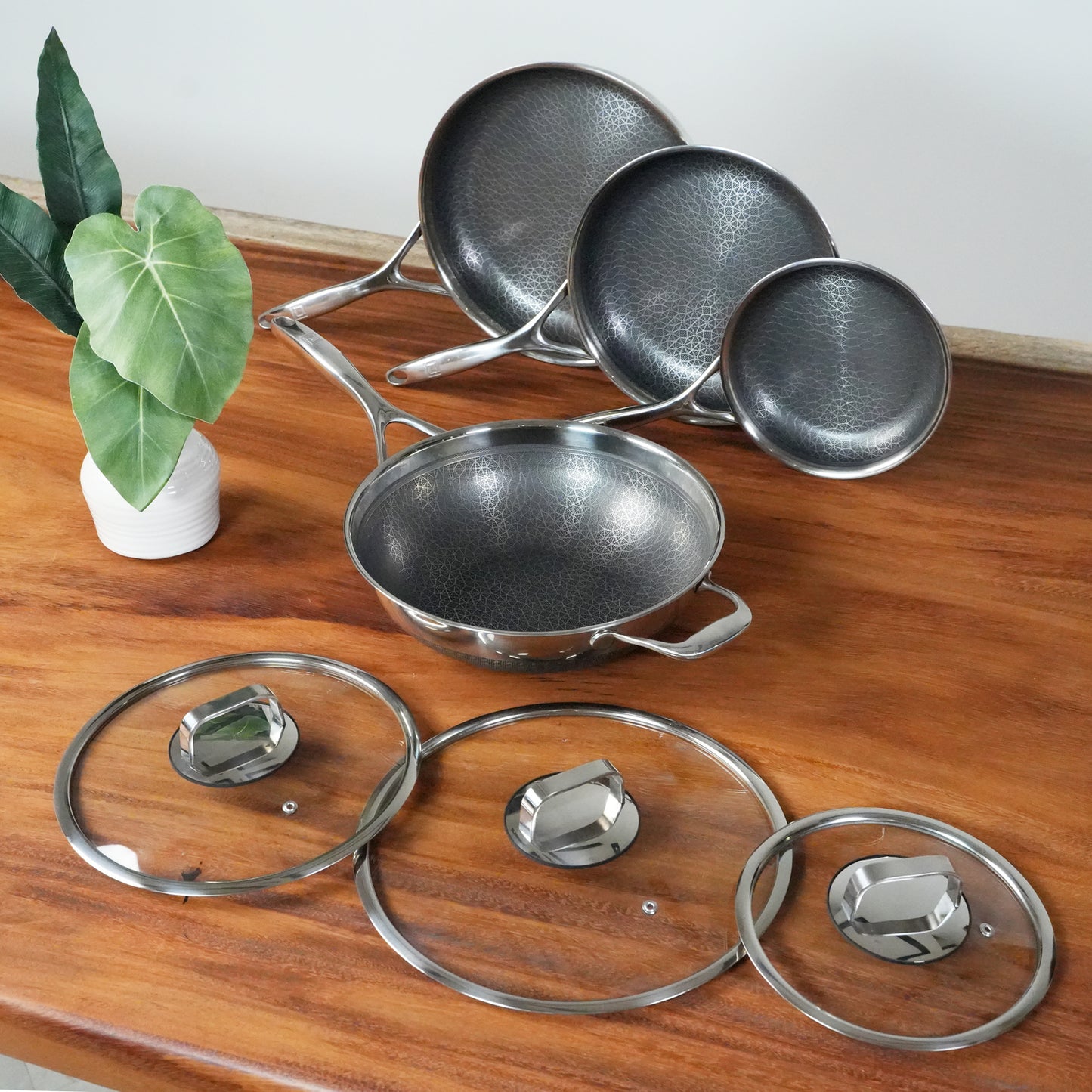 DiamondClad™ Thermowave™ 7 Piece Hybrid Premium Cookware Set