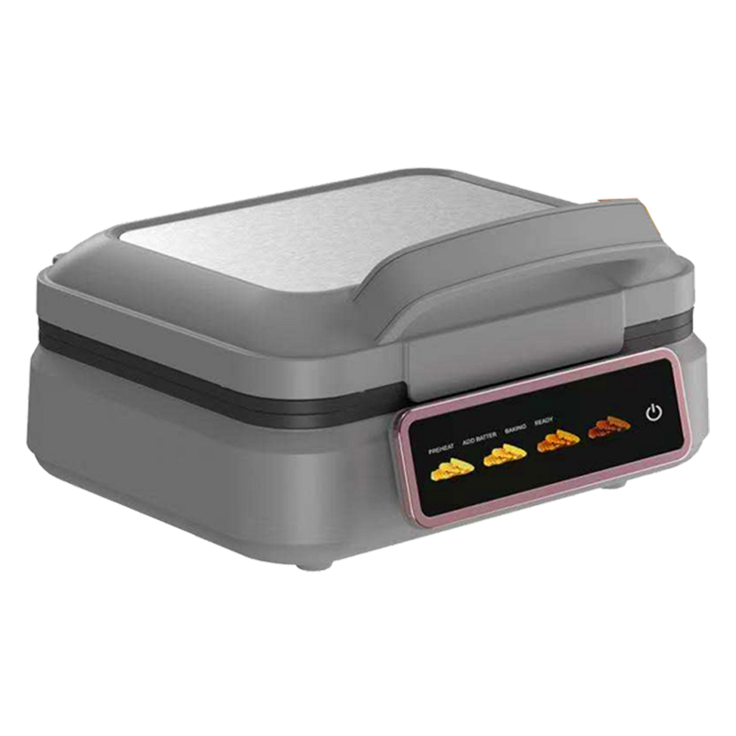 Livwell Matte Gray Smart Touch Waffle Maker