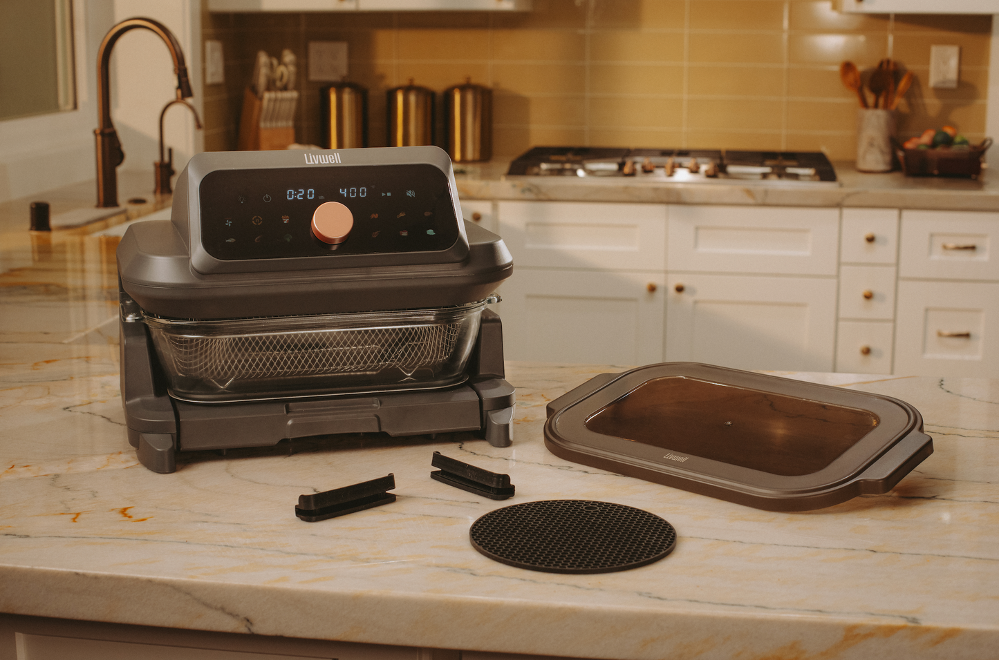 Smart Touch 6Qt Glass Air Fryer Accessory Set