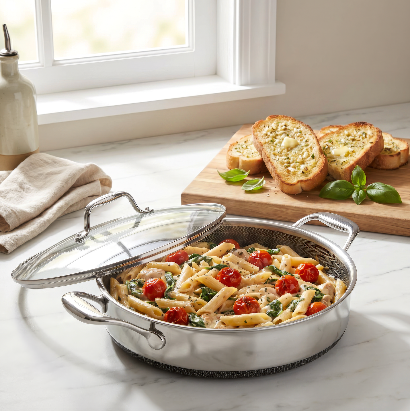 DiamondClad™ 5 Quart Hybrid Nonstick Sauté Pan with Lid