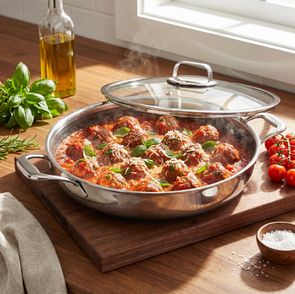 DiamondClad™ 14-Inch Thermowave™ Hybrid Everything Pan and Lid Set