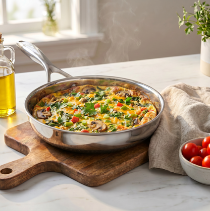 DiamondClad™ 8-Inch Thermowave™ Hybrid Frying Pan and Lid Set