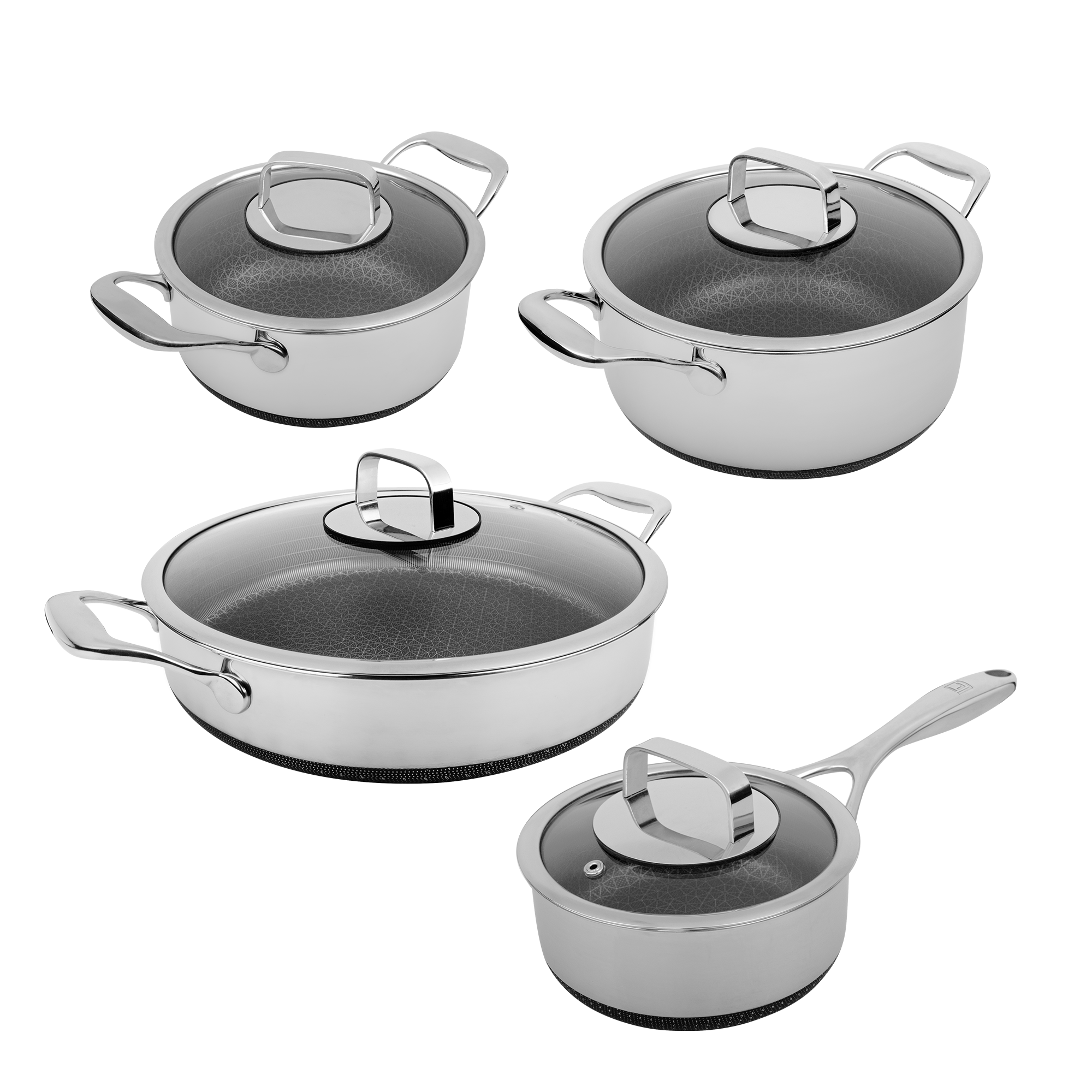 Diamond Range Cookware DiamondClad™ 8-Piece Non-Toxic Nonstick Cookware Set | PFOA-Free ...