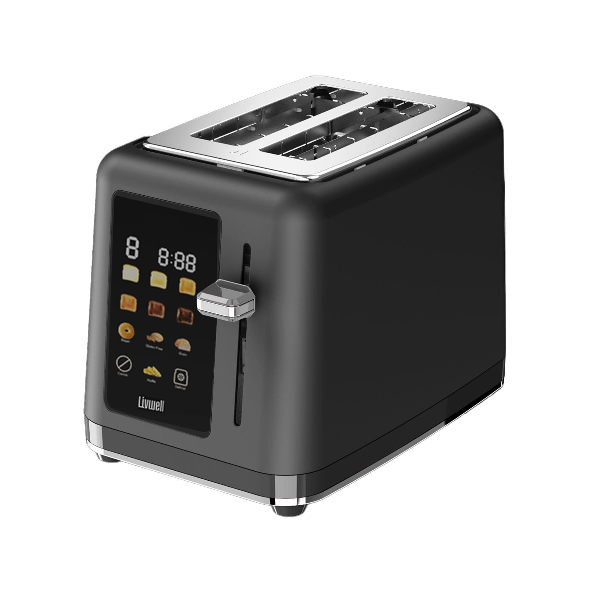 Smrt Toasters Livwell Black Matte 2-Slice Smart Touch Toaster | 6 Levels – Livwell Brands