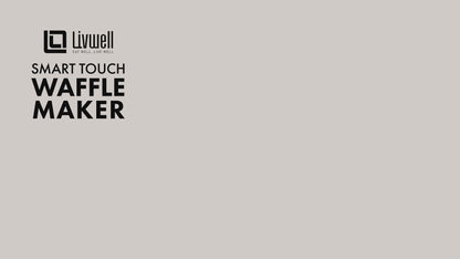 Livwell Matte Gray Smart Touch Waffle Maker